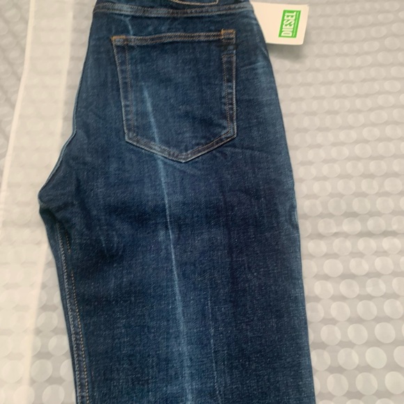 SOLD! Diesel D-Vider Carrot Blue Denim Jeans 0092X Stretch Distressed Mens - Picture 4 of 16